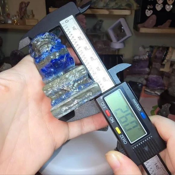 Lapis lazuli Crystal Chinese Foo Dog Carving Set - Picture 7 of 11